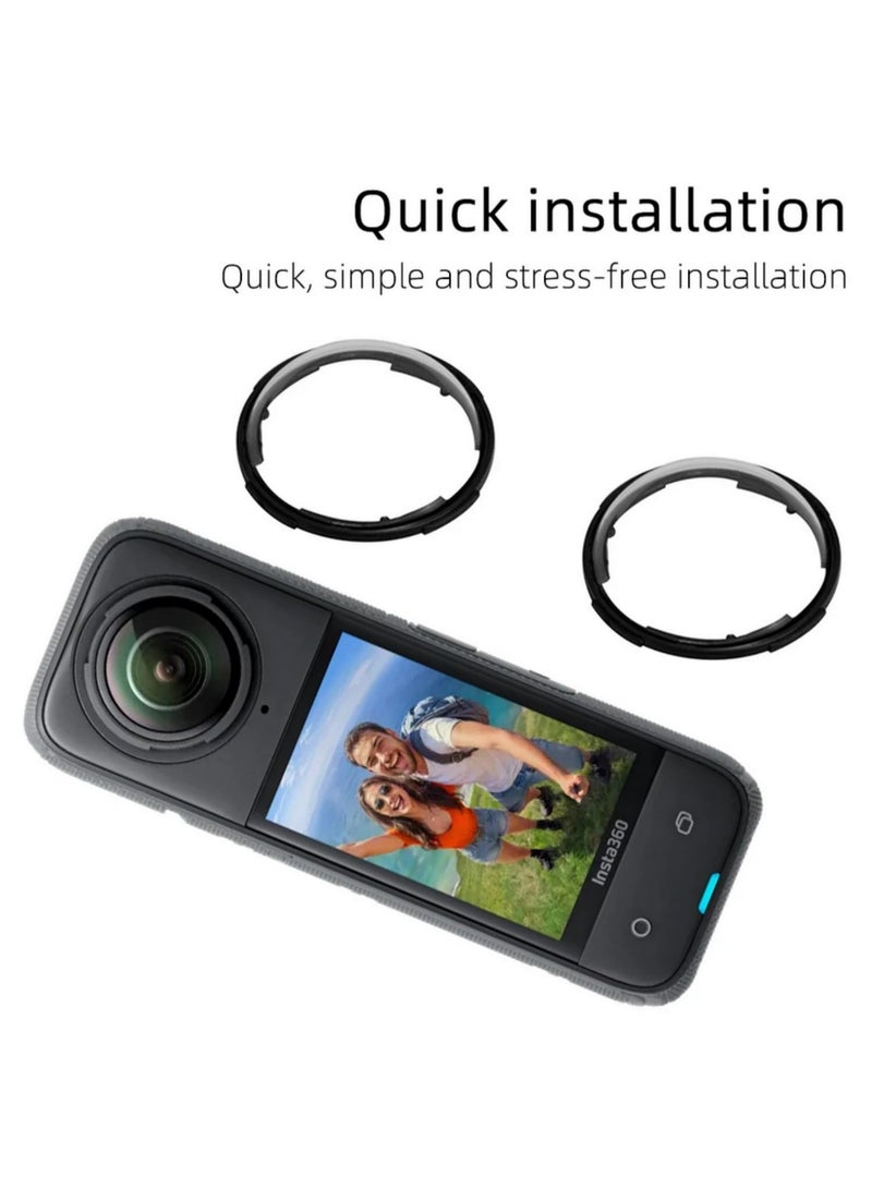 2PCS For Insta360 X4 Lens Protector Tempered Glass Lens Guards Anti Scratch Rotating Lens Cap Protective Guard Optical Glass Camera Accessories for Insta360 X4 Action Camera - Image 4